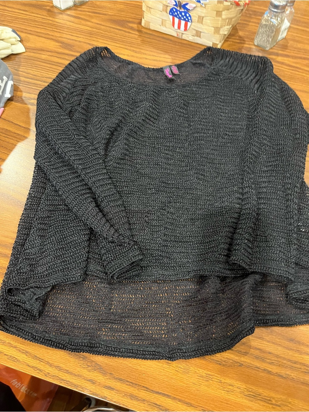 Black Women's Open-Knit Sweater - (Brand)